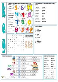 One Two Three Four Five Six Seven Eight Nine 10 11 12 13 14 15 16 17 Let S Have Fun With Numbers Worksheet Free Esl Printable Worksheets Made By Teachers Teaching English English Lessons Learn English