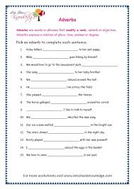 The worksheets for grade 1 english grammar have pictorial questions and puzzles. Grade 3 Grammar Topic 16 Adverbs Worksheets Lets Share Knowledge