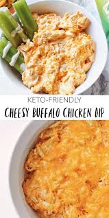 Cheesy Buffalo Chicken Dip Crowd Pleasing Low Carb Recipe Recipe Keto Recipes Dinner Chicken Snacks Recipes