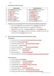 Simple Present Present Progressive Overview And Exercises Present Progressive Spanish Simple Present Tense Worksheets Kids Worksheets Printables