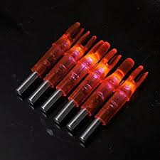 6pcs Shooting Archery Lighted Nock Compound Bow Led Lighted Red Arrow Nock Red Bowhunting Compound Bow Compound Bow Arrows Compound Bow Accessories