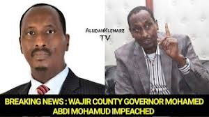 Governor of wajir county mohammed abdi mohamud impeachment verdict at the senate seating. 37 Mcas Vote To Impeached Wajir Governor Mohamed Abdi Mohamud Youtube