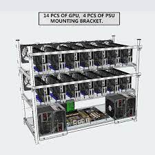 Stackable Computer Fame 14 Graphics Card Gpu Usb Pci E Cable Computer Case Btc Ltc Coin Mining Case Frame Server Bitcoin Mining Bitcoin Mining Software Bitcoin
