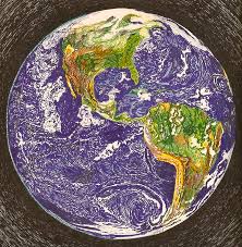 A person drawing the earth with a facemask and a businessman. Earth Drawing By Patrick Peltier