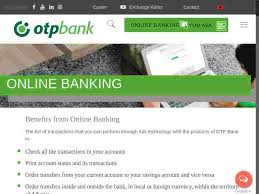 Online banking application, with a dedicated section. Otp Bank Online Login