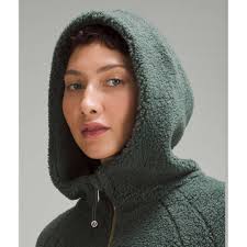 Lululemon Women's Scuba Oversized Half-Zip Fleece Hoodie in Dark Forest