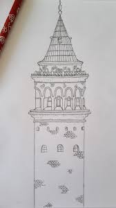 Galata Tower Istanbul Turkey Cizim Fikirleri Cizim Cizimler