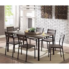 Dark oak kitchen table w/ 6 chairs. Furniture Of America Westport 402339205 Contemporary 7 Piece Dining Table Set Sam Levitz Furniture Dining 7 Or More Piece Sets