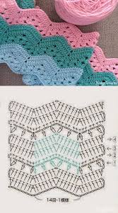 Tejido a dos agujas y crochet. Patrones Mantas Punto Zig Zag Crochet