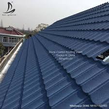 Stone Coated Roofing Sheet Projects In North Of China It Is Long Lasting Roofing Materials With Lightweight Whi Sheet Metal Roofing Steel Roofing Metal Roof