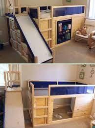If you think loft beds are reserved only for kid's rooms or shared spaces, it's time to reconsider. Diy Side Slide Bed Playhouse Instructions Diy Kids Bunk Bed Free Plans Furniture Table Epoxytable Woodentable Marb Kids Bunk Beds Bunk Beds Bunk Bed Plans