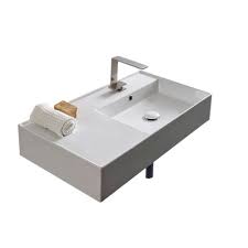 Enjoy free shipping on most stuff, even big stuff. Nameeks Teorema Wall Mounted Bathroom Sink In White Scarabeo 5118 One Hole The Home Depot
