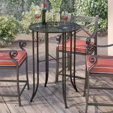 Metal, plastic and wood are materials options available in patio dining tables. Outdoor Bar Height Table Ideas On Foter