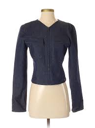 Details About Chanel Identification Women Blue Jacket 38 French