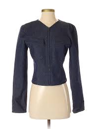 details about chanel identification women blue jacket 38 french