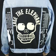 cage the elephant wrangler jean jacket blue denim trucker