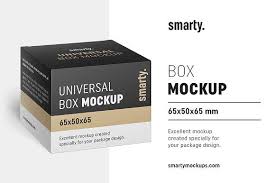 Free for personal and commercial use. Box Mockup 65x50x65 Mm Box Mockup Mockup Packaging Mockup