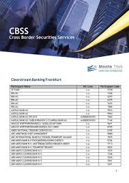 O bic de deutsche bank em viernheim é deutdedb675. Clearstream Banking Frankfurt Monte Titoli