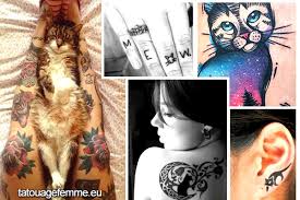 Tatouages temporaire attrape rêve plumes mandala pour. Tatouage Chat Signification Et Top 60 Motifs De Tattoo Chat