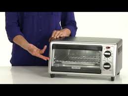 Black And Decker Toaster Oven Crumb Tray Replacement Black Decker 4 Slice Countertop Convection Toaster Oven Youtube