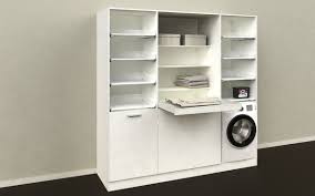 It lacked a surface to store laundry supplies, hold the laundry and the baskets, and the narrow area next to the sink quickly became a pile of shoes from the five of us. Peka Ingenious New Mechanism For Pull Out Shelfs Umaxo Com