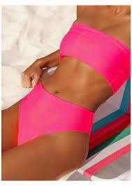 Chapman Bikini Set Neon Pink Neon Pink Suit Neonpinksuit Bikini Top Bottoms Strapless Bikini Tube Top Good S Neon Bikinis Neon Pink Bikini Bikini Outfits