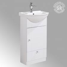 A corner bathroom vanity that lies flush with the wall is often the best vanity type for a small bathroom with very little available space. Mahayla 17 3 4 Small Cabinet Vanity Bathroom Sink White With Fa 21951