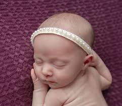 Newborn Ivory Lace Bloomers and Pearl Trim Headband, lace diaper cover,  bebe foto, Newborn Photo Prop, by Lil Miss Sweet Pea Boutique