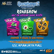 One gsc suria sabah mall glitters gardens glitters pavilion glitters 1 utama gsc aeon bandaraya melaka gsc mentakab star mall gsc paradigm gsc setia city mall gsc amanjaya sg petani gsc bintang megamall miri gsc cityone kuching gsc : Amanjaya Mall Play And Win Goosebumps2 Merchandise And Facebook