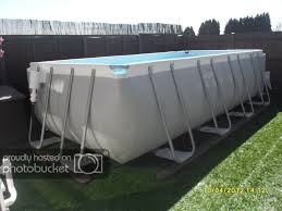 Through Wall Skimmer On Rectangular Intex Ultra Frame Update Trouble Free Pool Above Ground Swimming Pools Rectangular Pool Homemade Swimming Pools