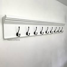 Lotfancy wall mount coat rack, black coat hooks for wall, 3 and 5 tri hook racks, heavy duty metal hook rail for hats, towels, handbags, closet, robes, for kitchen, mudroom, dining room, bedroom. Pin On Products