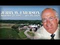 Celebration of Life for Jerry W. Emerson.