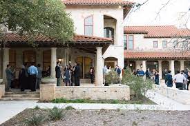 Cocktail Hour On The Back Patio And Covered Porches Outdoor Wedding Venue Garey House Georgetown Tx House Outdoor Wedding Venues Back Patio
