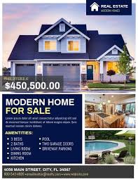 Real Estate Flyer Real Estate Modern Homes For Sale House Prices