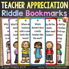 I still don't understand why she taught us that 6 + 6 equals 13. Teacher Appreciation Week Bookmarks With Silly Joke Riddles Tpt