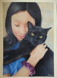 Colored Pencil Artwork of a Young Artist