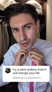 Here is how you tie a Saint Andrew knott 👔 Slightly different as you start  with the seme facing outwards! It gives a nice shap without using loads of  material. #francjamesties #mensfashion ...