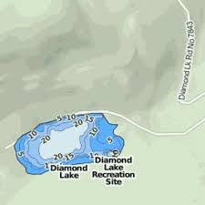 Diamond Lake Fishing Map Us_mt_00782359 Nautical