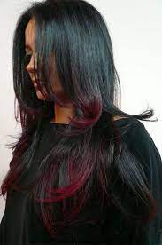 Stunning Hairstyle Black Hair With Red Highlights Glueless Lace Front Wigs Hair Color For Black Hair Red Hair Tips Hair Streaks