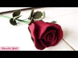 Membuat Bunga Tulip Dari Kain Flanel Youtube Bunga Kain Tenun Kerajinan Bunga Bunga