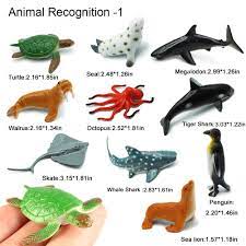 Sea Ocean Animals Plastic Pool Toys Set 24 Pack For Party Favour Supplies Display Model Play Set Realistic Deep Sea Animal Figures Birthday Gifts With Turtle Octopus Shark For Children Education
