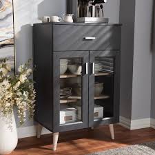 Designed to be sturdy with a wood and glass construction, this cabinet offers high utility in the kitchen. Best Target Kitchen Furniture With Storage Popsugar Home