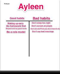 The Good Habits And Bad Habits Ayleensuperstars Blog