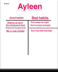 the good habits and bad habits ayleensuperstars blog