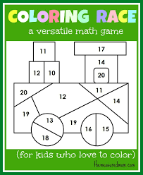 Math games more games sesame street grover's winter games. Math Game For Kids Coloring Race Combines Math And Coloring The Measured Mom Math Activities Preschool Math Games For Kids Printable Math Games