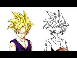 how to draw gohan super saiyan step by step very easy dragon ballكيف ترسم غوهان سوبر سايان youtube in 2021 a and b drawing drawing tutorial drawings