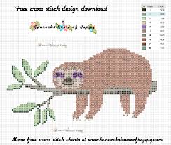 Welcome to free cross stitch & needlework patterns at allcrafts where you can find hundreds of free patterns and projects. Hancock S House Of Happy But First Nap A Sleepy Sloth Cross Stitch Pattern Free To Download Plus A Patreon Bonus