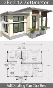 Home Design Plan 12 7x10m With 2 Bedrooms Home Design With Plan Simple House Design Affordable House Plans Modern House Plans