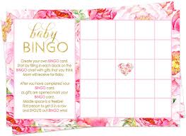 Free printable baby shower bingo cards before the baby shower, print off these free baby shower bingo cards. Floral Baby Shower Bingo Game 25 Pack Fill In Cards Amazon In Home Kitchen