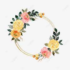 Free for commercial use no attribution required high quality images. Yellow Flower Watercolor Wreath With Golden Frame Wreath Clipart Flower Wedding Png And Vector With Transparent Background For Free Download